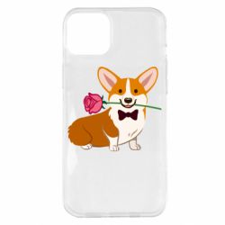 Чехол для iPhone 14 Plus Corgi With A Rose - PrintSalon