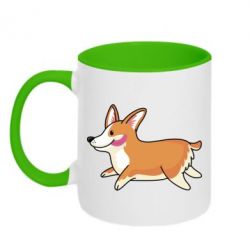 Чашка двухцветная 320ml Corgi - PrintSalon