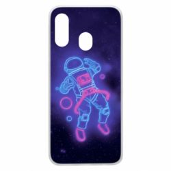 Чохол для Samsung A40 Cosmonaut neon-PrintSalon Чохол для Samsung A40 Cosmonaut neon