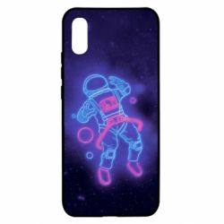 Чехол для Xiaomi Redmi 9a Cosmonaut neon
