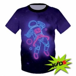 Дитяча 3D футболка Cosmonaut neon - PrintSalon