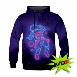Дитяче 3D худі Cosmonaut neon