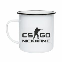 Кружка эмалированная Counter-Strike nickname - PrintSalon