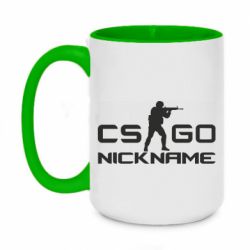 Чашка двухцветная 420ml Counter-Strike nickname - PrintSalon