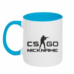 Чашка двухцветная 320ml Counter-Strike nickname - PrintSalon
