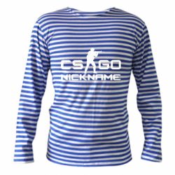 Тельняшка с длинным рукавом Counter-Strike nickname - PrintSalon