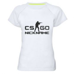 Женская футболка для спорта Counter-Strike nickname - PrintSalon