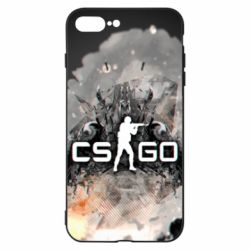 Чехол для iPhone 7 Plus Counter Strike white logo