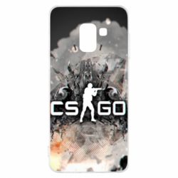 Чохол для Samsung A8 2018 Counter Strike white logo - PrintSalon
