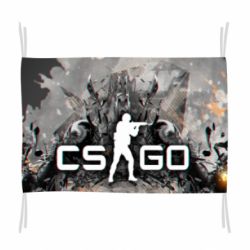 Прапор Counter Strike white logo - PrintSalon