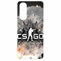 Чехол для Oppo Reno 4 Pro Counter Strike white logo-PrintSalon Чехол для Oppo Reno 4 Pro Counter Strike white logo