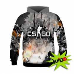 Дитяче 3D худі Counter Strike white logo - PrintSalon