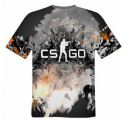 Чоловіча футболка 3D Counter Strike white logo - PrintSalon