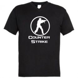 Мужская футболка  с V-образным вырезом Counter Strike - PrintSalon