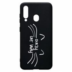 Чехол для Samsung A60 Crazy Cat Lady - PrintSalon