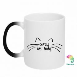 Чашка-хамелеон Crazy Cat Lady