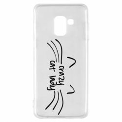 Чехол для Samsung A8 2018 Crazy Cat Lady