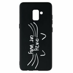Чехол для Samsung A8+ 2018 Crazy Cat Lady - PrintSalon