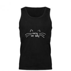 Мужская майка Crazy Cat Lady - PrintSalon