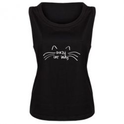 Женская майка Crazy Cat Lady - PrintSalon