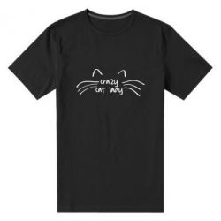 Мужская футболка премиум Crazy Cat Lady - PrintSalon