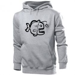 Мужское худи Crazy fish - PrintSalon