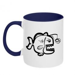 Чашка двокольорова Crazy fish