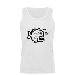 Мужская майка Crazy fish - PrintSalon