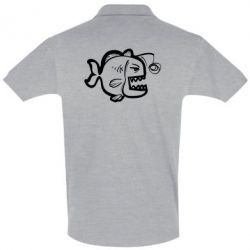 Мужское поло Crazy fish - PrintSalon