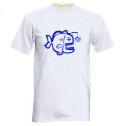 Мужская футболка для спорта Crazy fish - PrintSalon