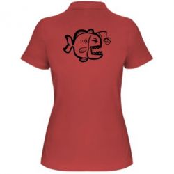 Женское поло Crazy fish - PrintSalon