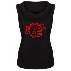 Женская майка Crazy fish-PrintSalon Женская майка Crazy fish