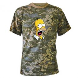Камуфляжная футболка Crazy Homer! - PrintSalon