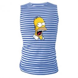 Майка-тельняшка Crazy Homer! - PrintSalon