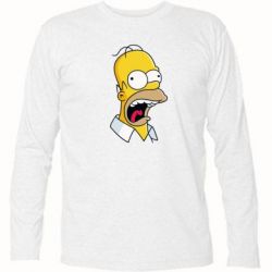 Футболка с длинным рукавом Crazy Homer! - PrintSalon
