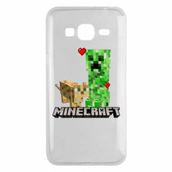 Чехол для Samsung J3 2016 Creeper and Cat - PrintSalon