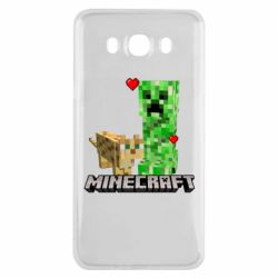 Чехол для Samsung J7 2016 Creeper and Cat - PrintSalon
