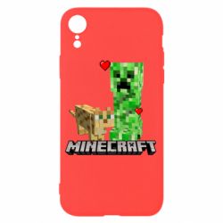 Чехол для iPhone XR Creeper and Cat - PrintSalon