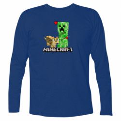 Футболка с длинным рукавом Creeper and Cat - PrintSalon