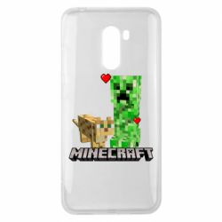 Чехол для Xiaomi Pocophone F1 Creeper and Cat - PrintSalon