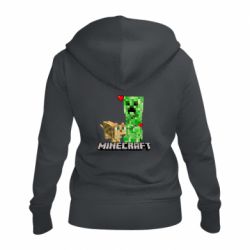 Женское худи на молнии Creeper and Cat - PrintSalon