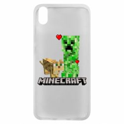 Чехол для Xiaomi Redmi 7A Creeper and Cat - PrintSalon
