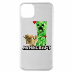 Чехол для iPhone 11 Pro Max Creeper and Cat - PrintSalon