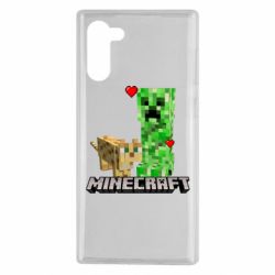 Чехол для Samsung Note 10 Creeper and Cat - PrintSalon