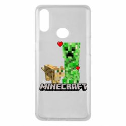 Чехол для Samsung A10s Creeper and Cat - PrintSalon