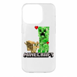 Чехол для iPhone 14 Pro Creeper and Cat - PrintSalon
