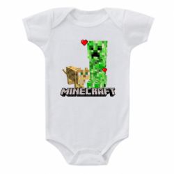 Детский бодик Creeper and Cat - PrintSalon