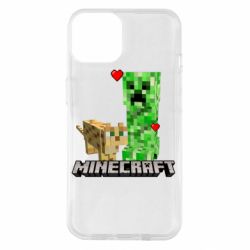 Чехол для iPhone 14 Creeper and Cat - PrintSalon