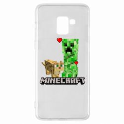 Чехол для Samsung A8+ 2018 Creeper and Cat - PrintSalon