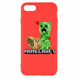 Чехол для iPhone 8 Creeper and Cat - PrintSalon